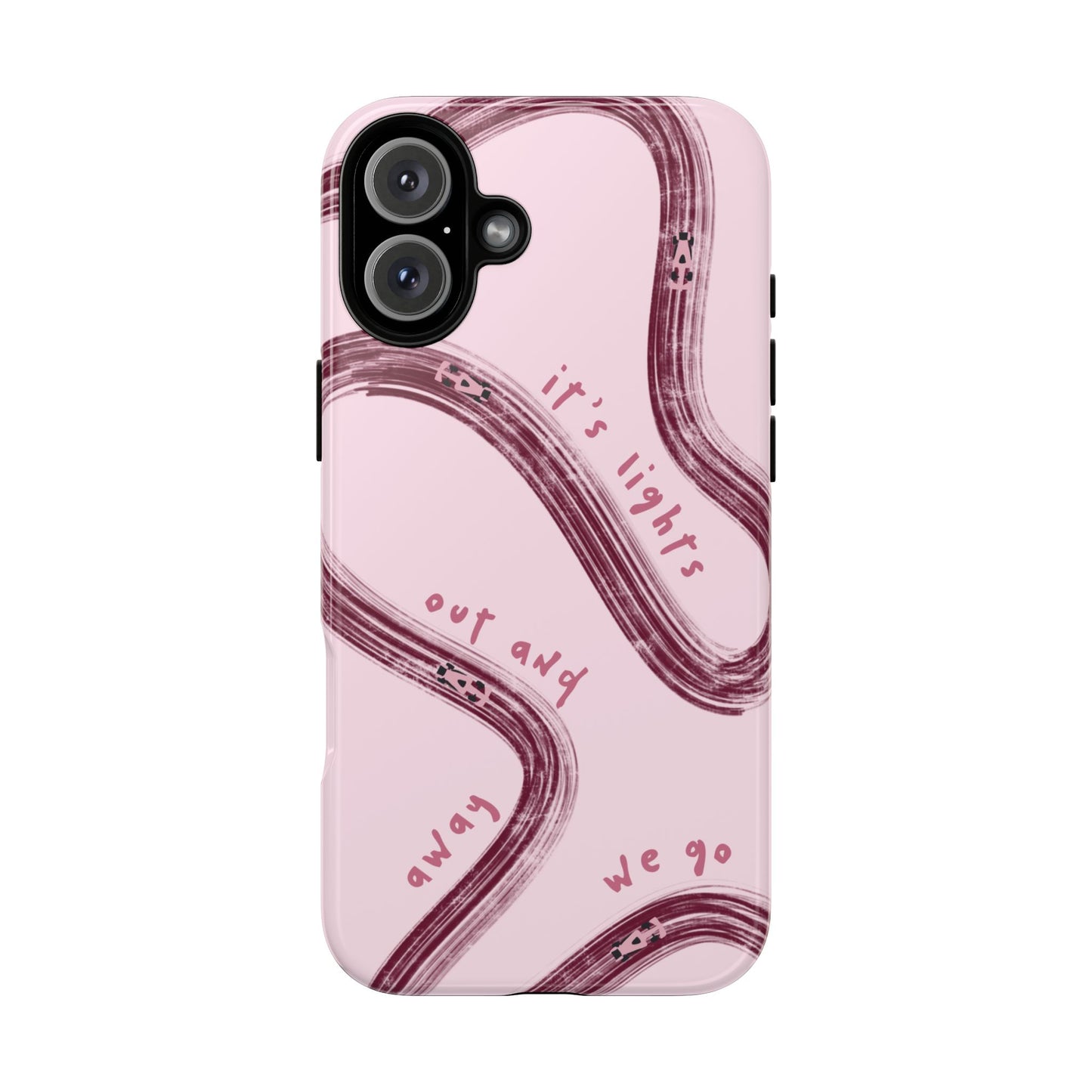 Pink Lights Out F1 Phone Case Design, Trendy F1 Gift, Formula 1 Gift, Cute F1 Phone Case, Unique Formula One Phone Case