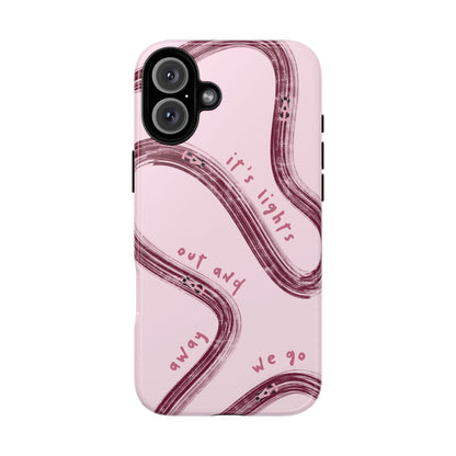 Pink Lights Out F1 Phone Case Design, Trendy F1 Gift, Formula 1 Gift, Cute F1 Phone Case, Unique Formula One Phone Case