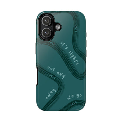 Teal Lights Out F1 Phone Case Design, Trendy F1 Gift, Formula 1 Gift, Cute F1 Phone Case, Unique Formula One Phone Case