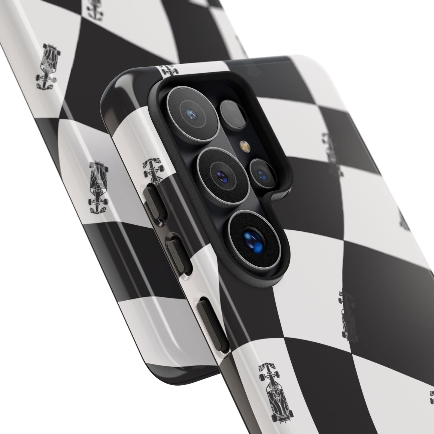 F1 Phone Case Black and White Checkered Design, Trendy F1 Gift, Formula 1 Gift, Cute F1 Phone Case, Unique Formula One Phone Case
