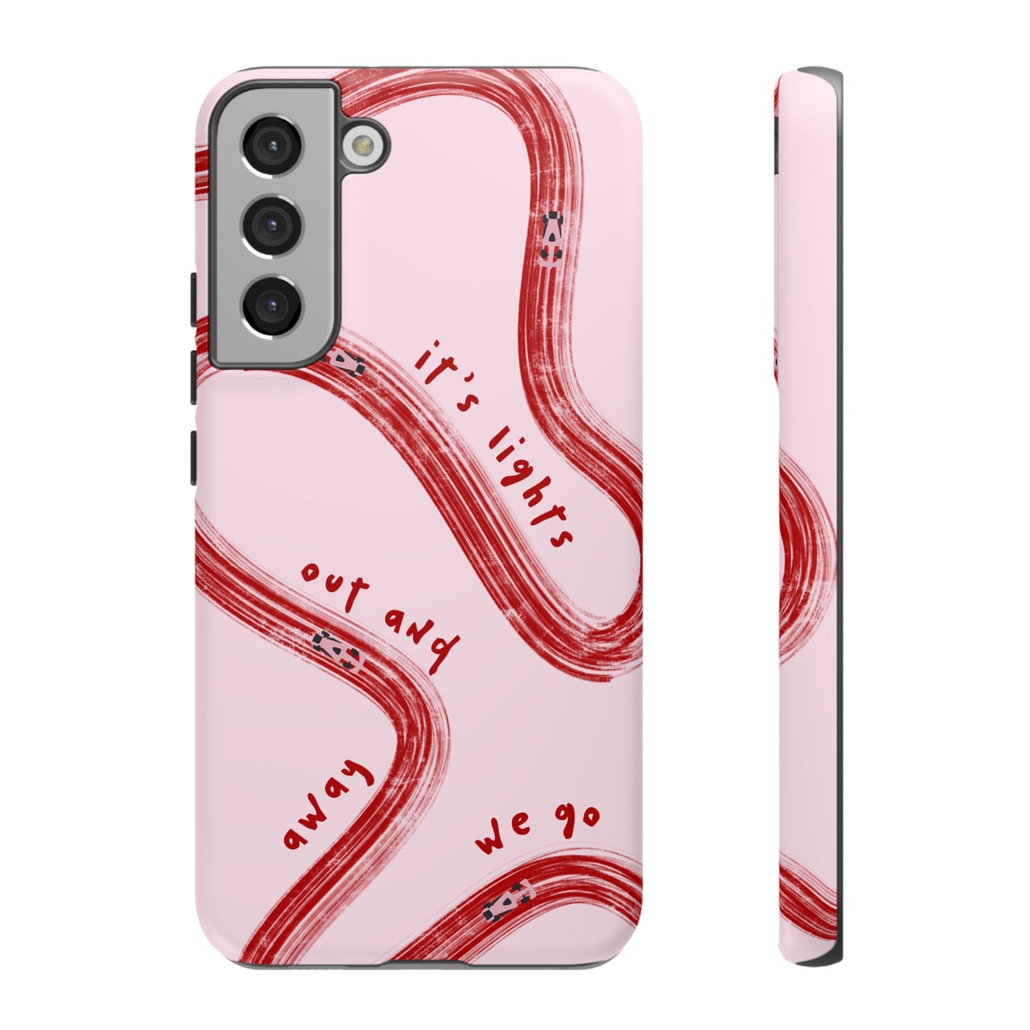Pink and Red Lights Out F1 Phone Case Design, Trendy F1 Gift, Formula 1 Gift, Cute F1 Phone Case, Unique Formula One Phone Case