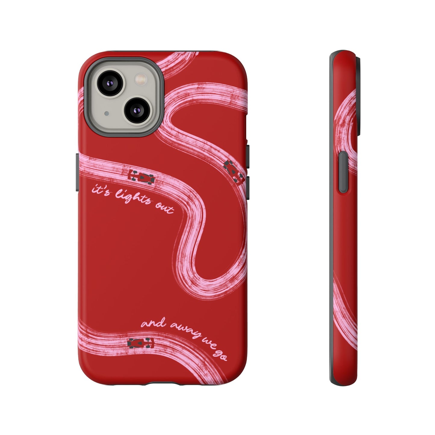 Red and Pink Lights Out F1 Phone Case Design, Trendy F1 Gift, Formula 1 Gift, Cute F1 Phone Case, Unique Formula One Phone Case