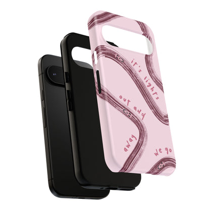 Pink Lights Out F1 Phone Case Design, Trendy F1 Gift, Formula 1 Gift, Cute F1 Phone Case, Unique Formula One Phone Case