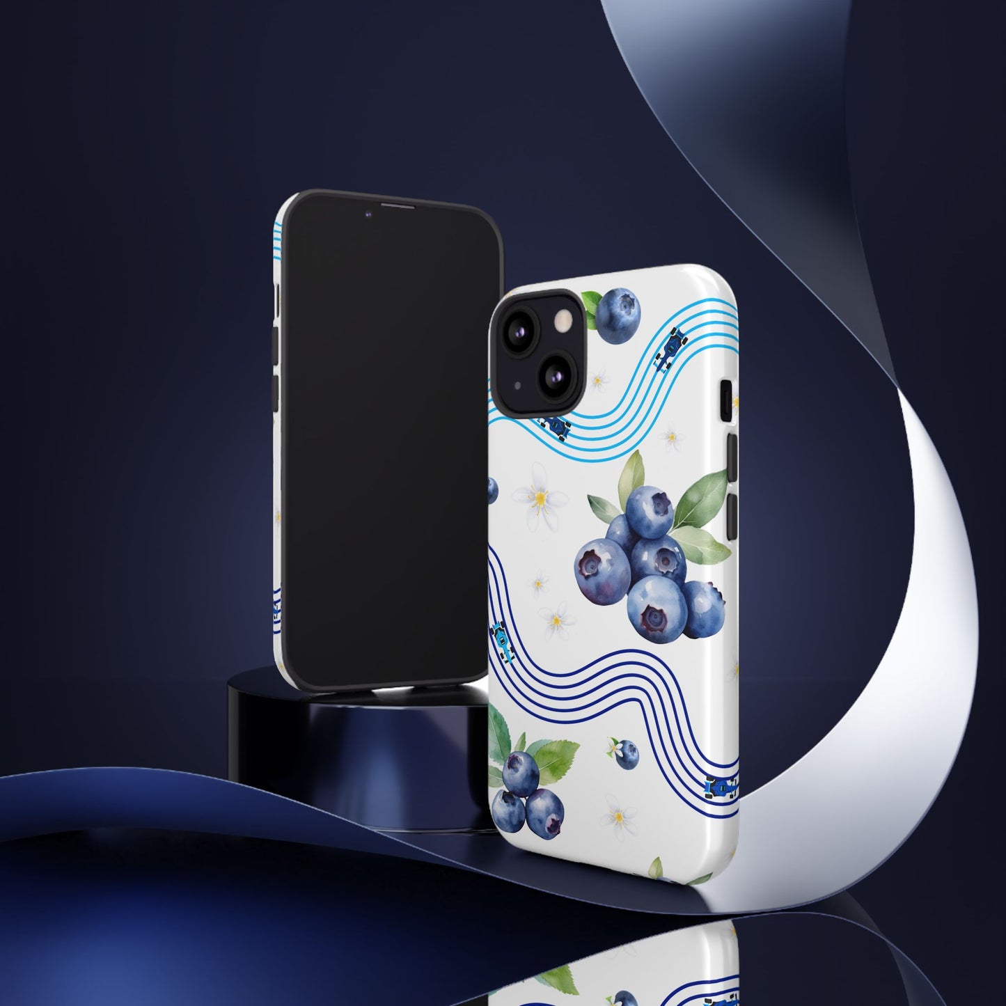 F1 Williams and Blueberries Phone Case, Trendy F1 Gift, Formula 1 Gift, Cute Fruit F1 Phone Case, Unique Phone Case