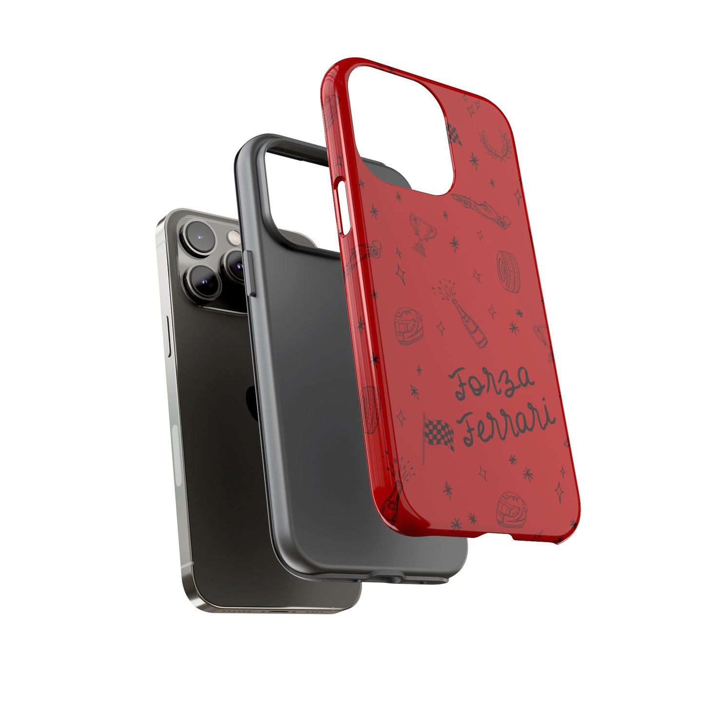 F1 Ferrari Racing Doodle "Forza Ferrari" F1 Phone Case Design