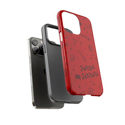 F1 Ferrari Racing Doodle "Forza Ferrari" F1 Phone Case Design