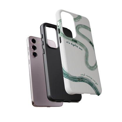 F1 Phone Case Green Painted "its lights out and away we go", Trendy F1 Gift, Formula 1 Gift, Cute F1 Phone Case, Gift for F1 Fans