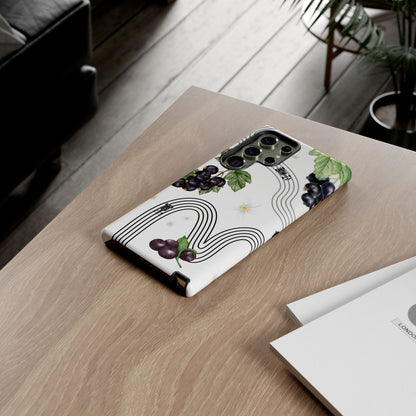 F1 Cadillac and Black Currants Phone Case, Trendy F1 Gift, Formula 1 Gift, Cute Fruit F1 Phone Case, Unique Phone Case