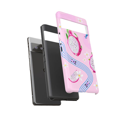 Pink F1 Alpine and Dragonfruit Phone Case, Trendy F1 Gift, Formula 1 Gift, Cute Fruit F1 Phone Case, Unique Phone Case