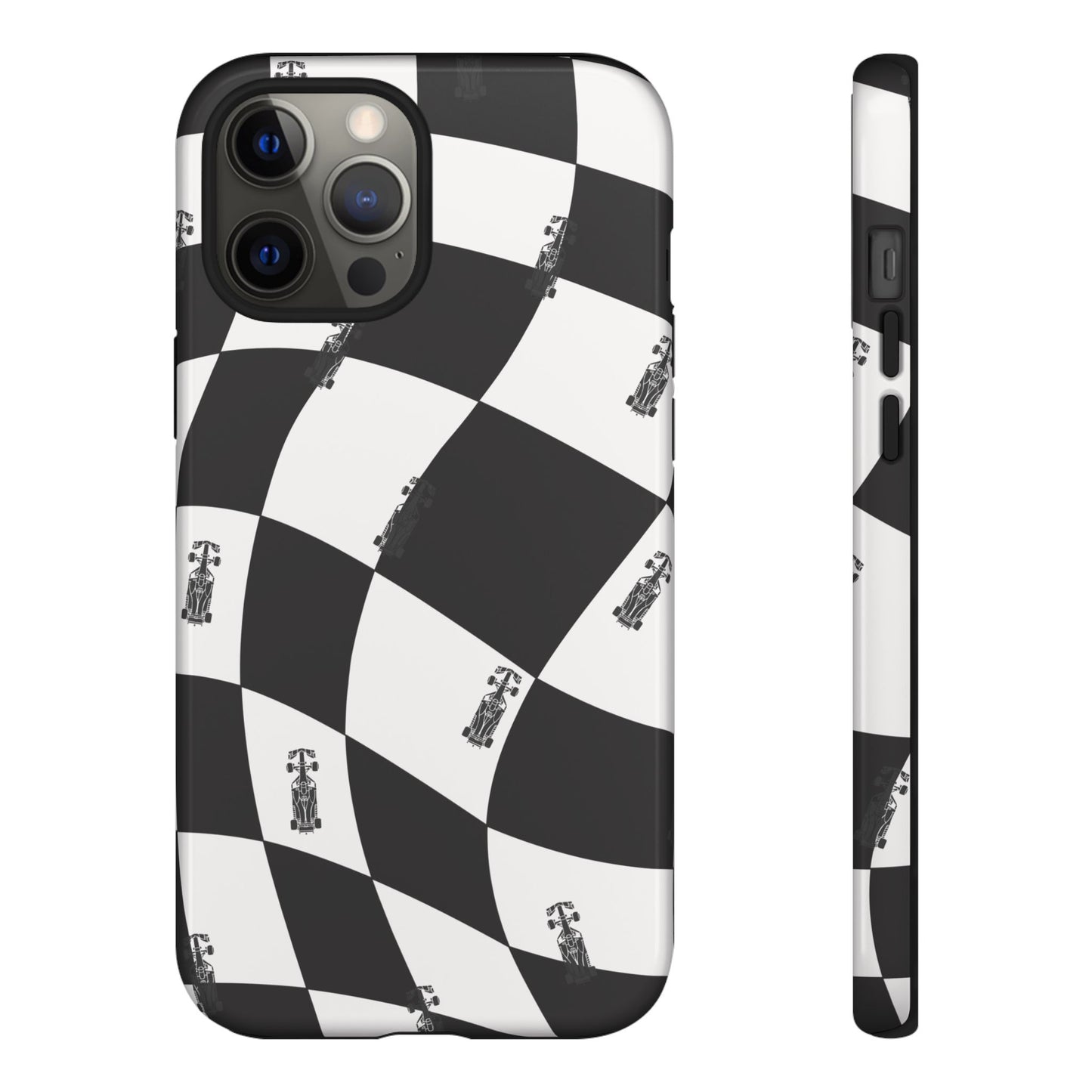 F1 Phone Case Black and White Checkered Design, Trendy F1 Gift, Formula 1 Gift, Cute F1 Phone Case, Unique Formula One Phone Case
