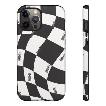 F1 Phone Case Black and White Checkered Design, Trendy F1 Gift, Formula 1 Gift, Cute F1 Phone Case, Unique Formula One Phone Case