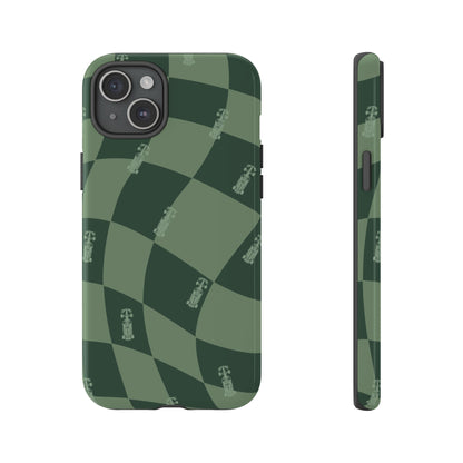F1 Phone Case Green Checkerboard Design, Trendy F1 Gift, Formula 1 Gift, Cute F1 Phone Case, Unique Formula One Phone Case