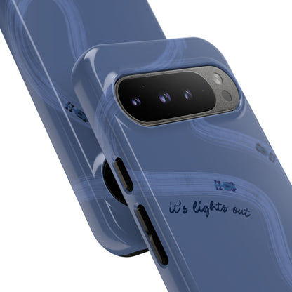 F1 Phone Case Monochrome Dark Blue Painted "its lights out and away we go", Trendy F1 Gift, Formula 1 Gift, Cute F1 Phone Case, Phone Case