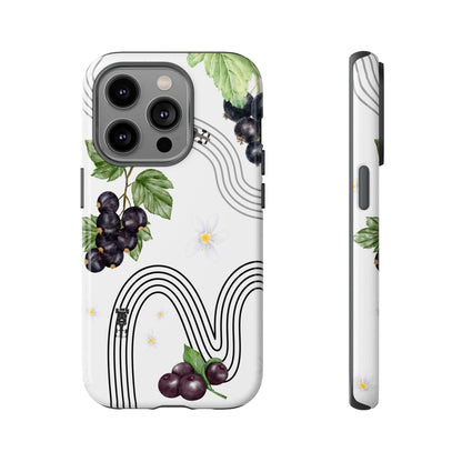 F1 Cadillac and Black Currants Phone Case, Trendy F1 Gift, Formula 1 Gift, Cute Fruit F1 Phone Case, Unique Phone Case