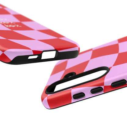 Pink and Red Checkered F1 Phone Case, Box Box Box F1 Phone Case