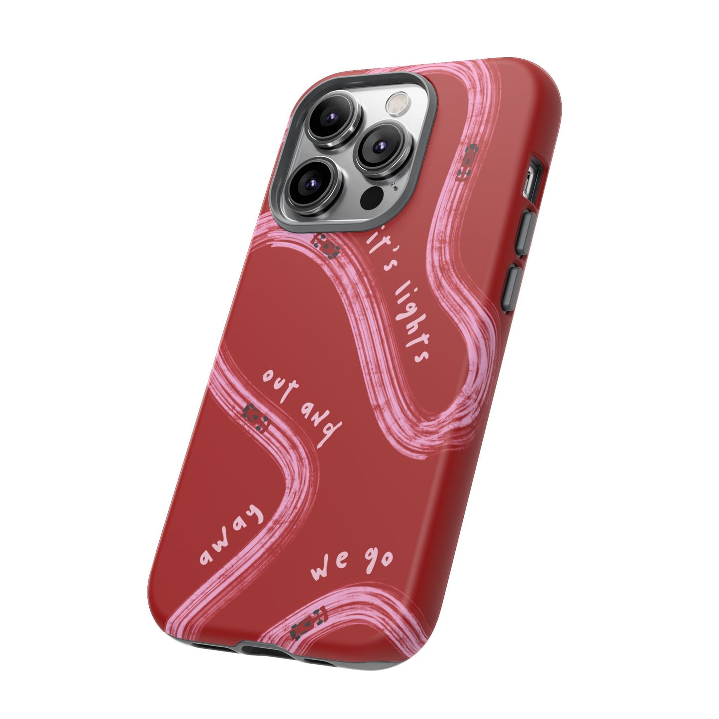 Red and Pink Lights Out F1 Phone Case Design, Trendy F1 Gift, Formula 1 Gift, Cute F1 Phone Case, Unique Formula One Phone Case