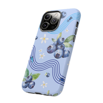 Blue F1 Williams and Blueberries Phone Case, Trendy F1 Gift, Formula 1 Gift, Cute Fruit F1 Phone Case, Unique Phone Case