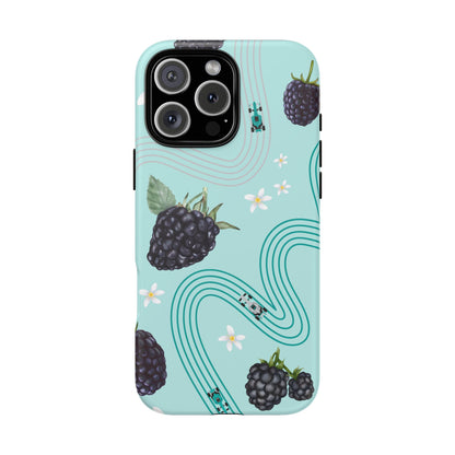 Teal F1 Mercedes and Blackberries Phone Case , Trendy F1 Gift, Formula 1 Gift, Cute Fruit F1 Phone Case, Unique Phone Case