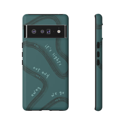 Teal Lights Out F1 Phone Case Design, Trendy F1 Gift, Formula 1 Gift, Cute F1 Phone Case, Unique Formula One Phone Case