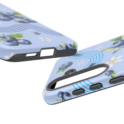 Blue F1 Williams and Blueberries Phone Case, Trendy F1 Gift, Formula 1 Gift, Cute Fruit F1 Phone Case, Unique Phone Case