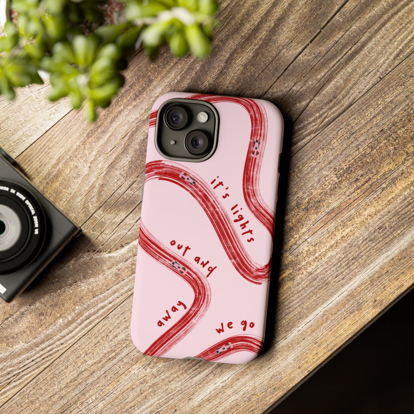 Pink and Red Lights Out F1 Phone Case Design, Trendy F1 Gift, Formula 1 Gift, Cute F1 Phone Case, Unique Formula One Phone Case