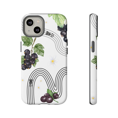 F1 Cadillac and Black Currants Phone Case, Trendy F1 Gift, Formula 1 Gift, Cute Fruit F1 Phone Case, Unique Phone Case