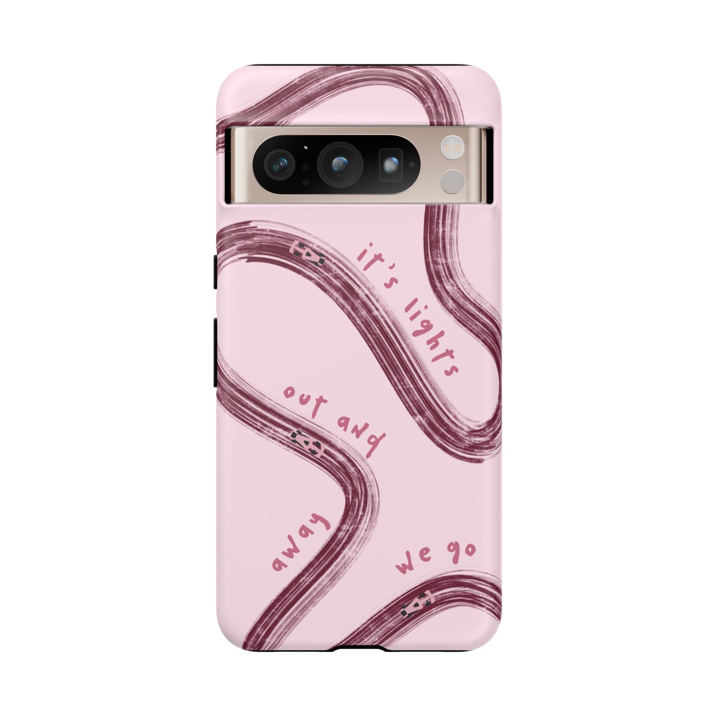Pink Lights Out F1 Phone Case Design, Trendy F1 Gift, Formula 1 Gift, Cute F1 Phone Case, Unique Formula One Phone Case
