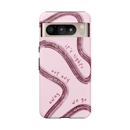 Pink Lights Out F1 Phone Case Design, Trendy F1 Gift, Formula 1 Gift, Cute F1 Phone Case, Unique Formula One Phone Case