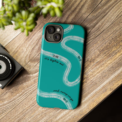 Mercedes F1 Phone Case Painted "its lights out and away we go", Trendy F1 Gift, Formula 1 Gift, Cute F1 Phone Case