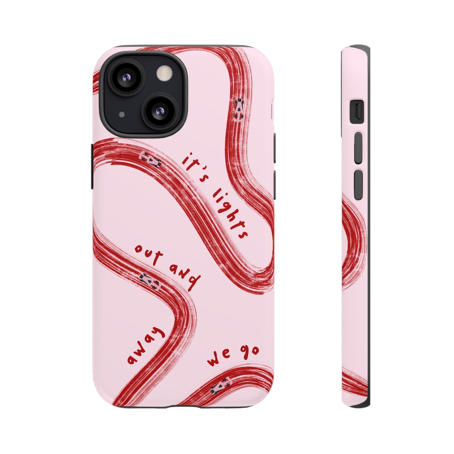 Pink and Red Lights Out F1 Phone Case Design, Trendy F1 Gift, Formula 1 Gift, Cute F1 Phone Case, Unique Formula One Phone Case