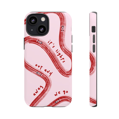Pink and Red Lights Out F1 Phone Case Design, Trendy F1 Gift, Formula 1 Gift, Cute F1 Phone Case, Unique Formula One Phone Case