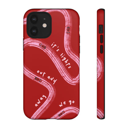 Red and Pink Lights Out F1 Phone Case Design, Trendy F1 Gift, Formula 1 Gift, Cute F1 Phone Case, Unique Formula One Phone Case