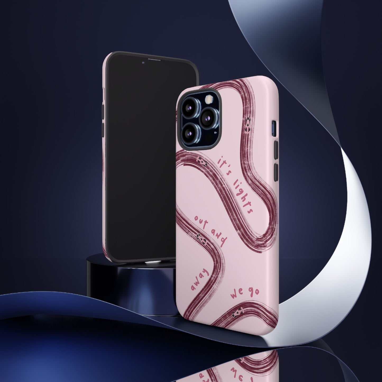 Pink Lights Out F1 Phone Case Design, Trendy F1 Gift, Formula 1 Gift, Cute F1 Phone Case, Unique Formula One Phone Case