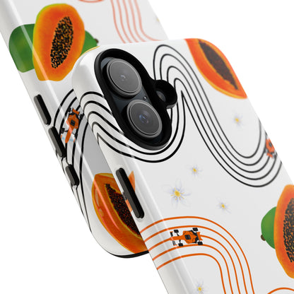 F1 McLaren and Papaya Phone Case , Trendy F1 Gift, Formula 1 Gift, Cute Fruit F1 Phone Case, Unique Phone Case