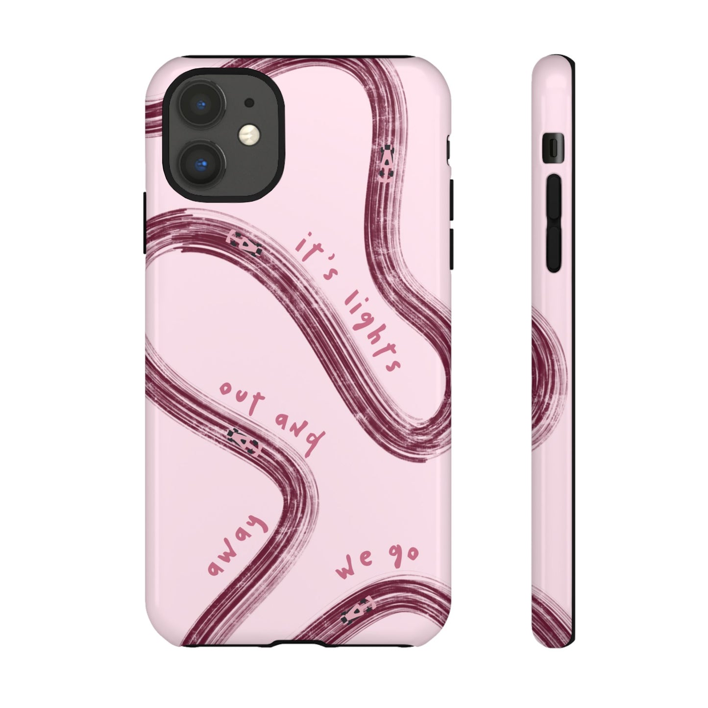 Pink Lights Out F1 Phone Case Design, Trendy F1 Gift, Formula 1 Gift, Cute F1 Phone Case, Unique Formula One Phone Case
