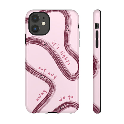 Pink Lights Out F1 Phone Case Design, Trendy F1 Gift, Formula 1 Gift, Cute F1 Phone Case, Unique Formula One Phone Case