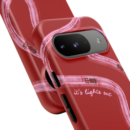 Red and Pink Lights Out F1 Phone Case Design, Trendy F1 Gift, Formula 1 Gift, Cute F1 Phone Case, Unique Formula One Phone Case