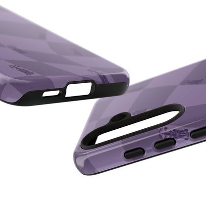 F1 Phone Case Purple Checkered Design, Trendy F1 Gift, Formula 1 Gift, Cute F1 Phone Case, Unique Formula One Phone Case
