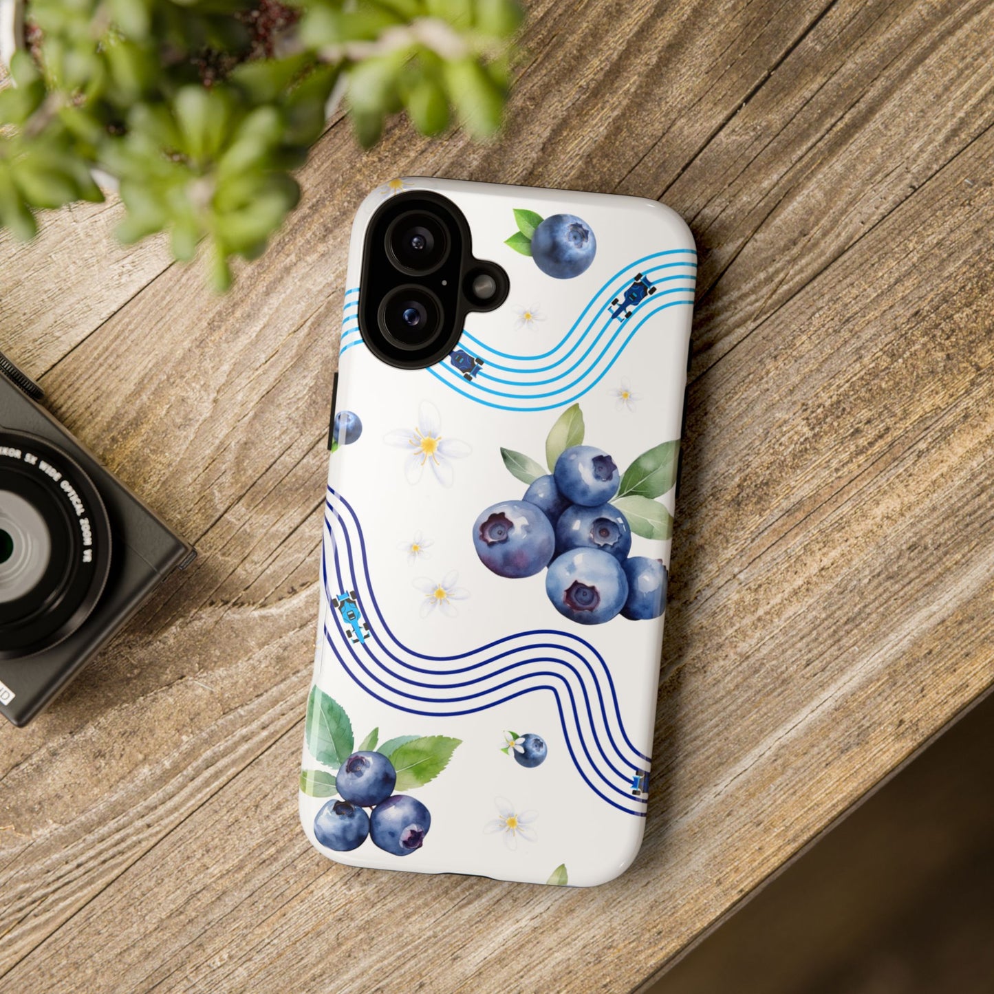 F1 Williams and Blueberries Phone Case, Trendy F1 Gift, Formula 1 Gift, Cute Fruit F1 Phone Case, Unique Phone Case