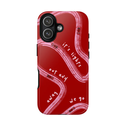 Red and Pink Lights Out F1 Phone Case Design, Trendy F1 Gift, Formula 1 Gift, Cute F1 Phone Case, Unique Formula One Phone Case