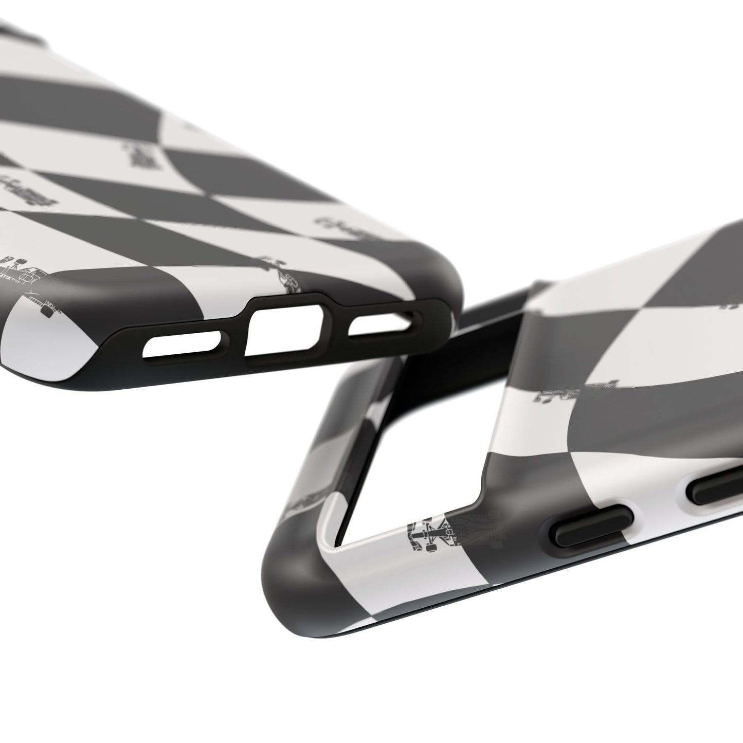 F1 Phone Case Black and White Checkered Design, Trendy F1 Gift, Formula 1 Gift, Cute F1 Phone Case, Unique Formula One Phone Case