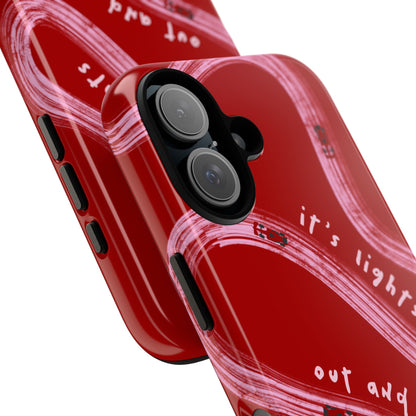 Red and Pink Lights Out F1 Phone Case Design, Trendy F1 Gift, Formula 1 Gift, Cute F1 Phone Case, Unique Formula One Phone Case