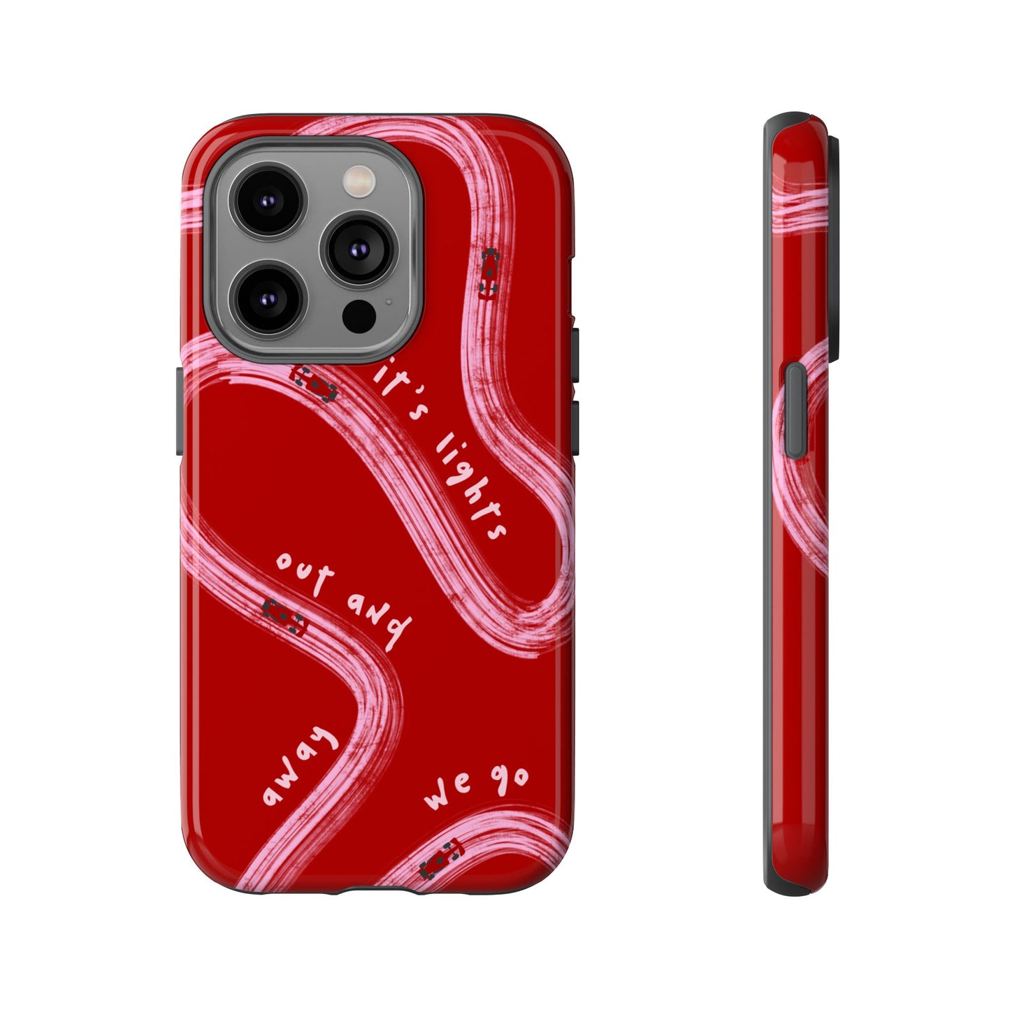 Red and Pink Lights Out F1 Phone Case Design, Trendy F1 Gift, Formula 1 Gift, Cute F1 Phone Case, Unique Formula One Phone Case