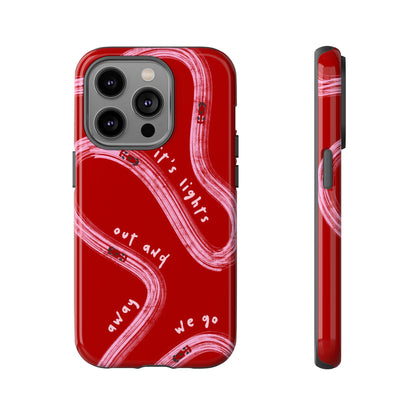Red and Pink Lights Out F1 Phone Case Design, Trendy F1 Gift, Formula 1 Gift, Cute F1 Phone Case, Unique Formula One Phone Case