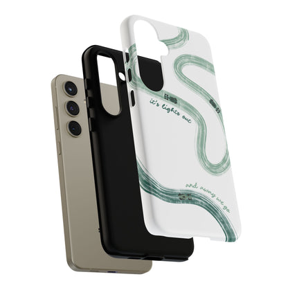 F1 Phone Case Green Painted "its lights out and away we go", Trendy F1 Gift, Formula 1 Gift, Cute F1 Phone Case, Gift for F1 Fans
