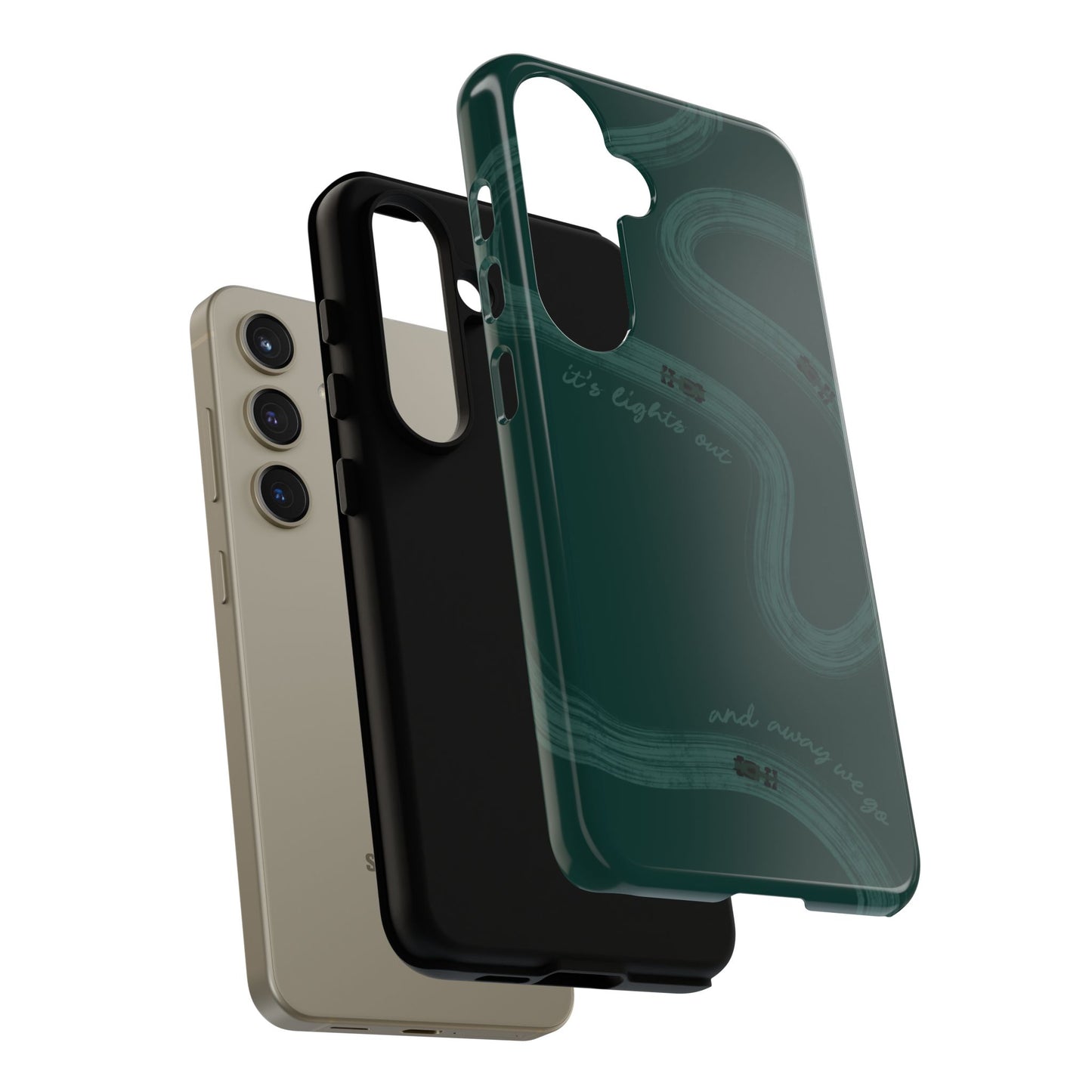 F1 Phone Case Monochrome Green Painted "its lights out and away we go", Trendy F1 Gift, Formula 1 Gift, Cute F1 Phone Case, Phone Case