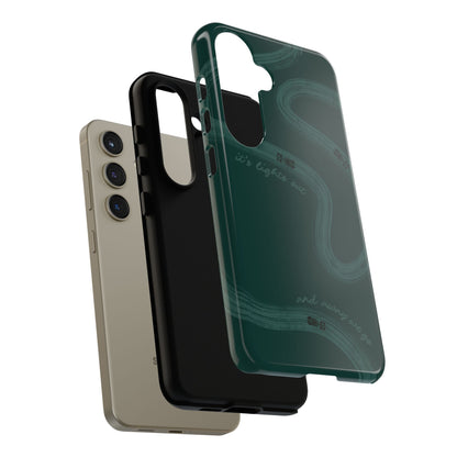 F1 Phone Case Monochrome Green Painted "its lights out and away we go", Trendy F1 Gift, Formula 1 Gift, Cute F1 Phone Case, Phone Case