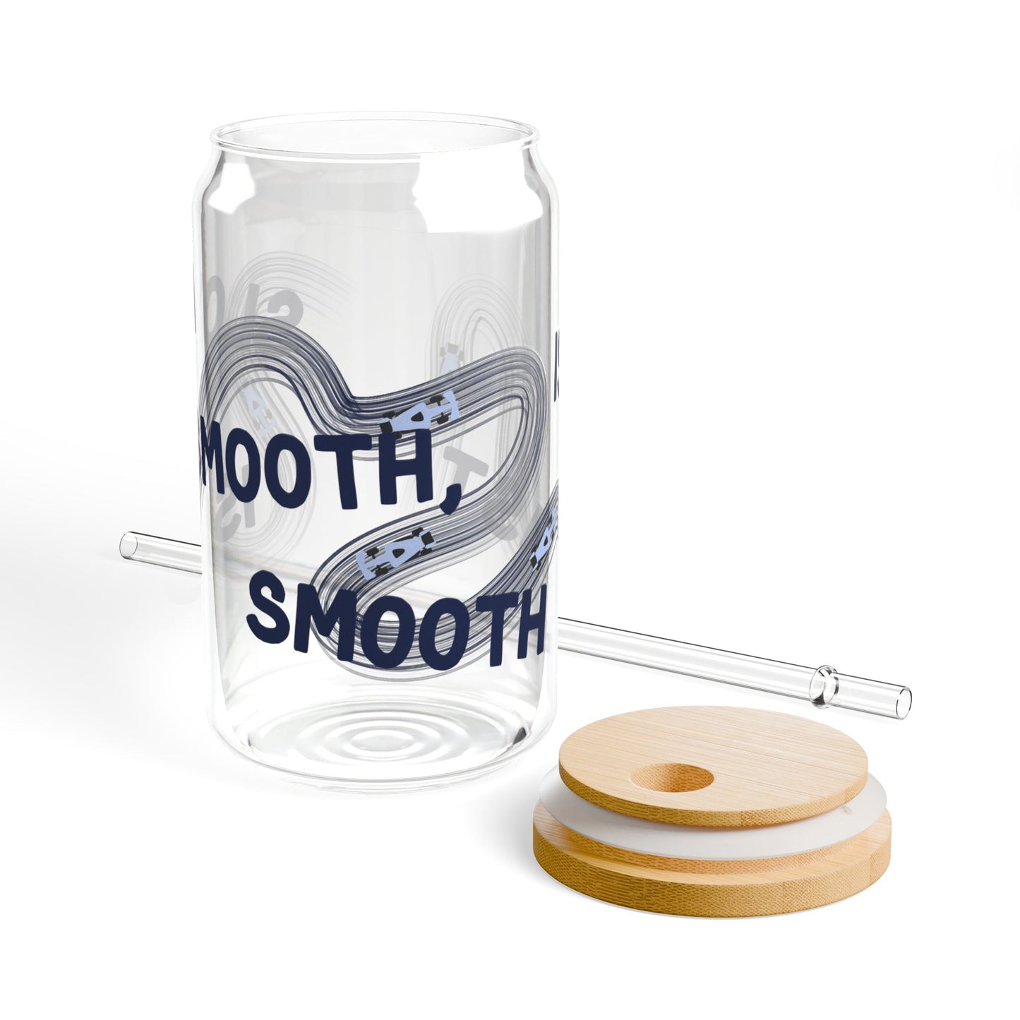 F1 Blue "Slow is Smooth, Smooth is Fast" Sipper Glass | 16oz