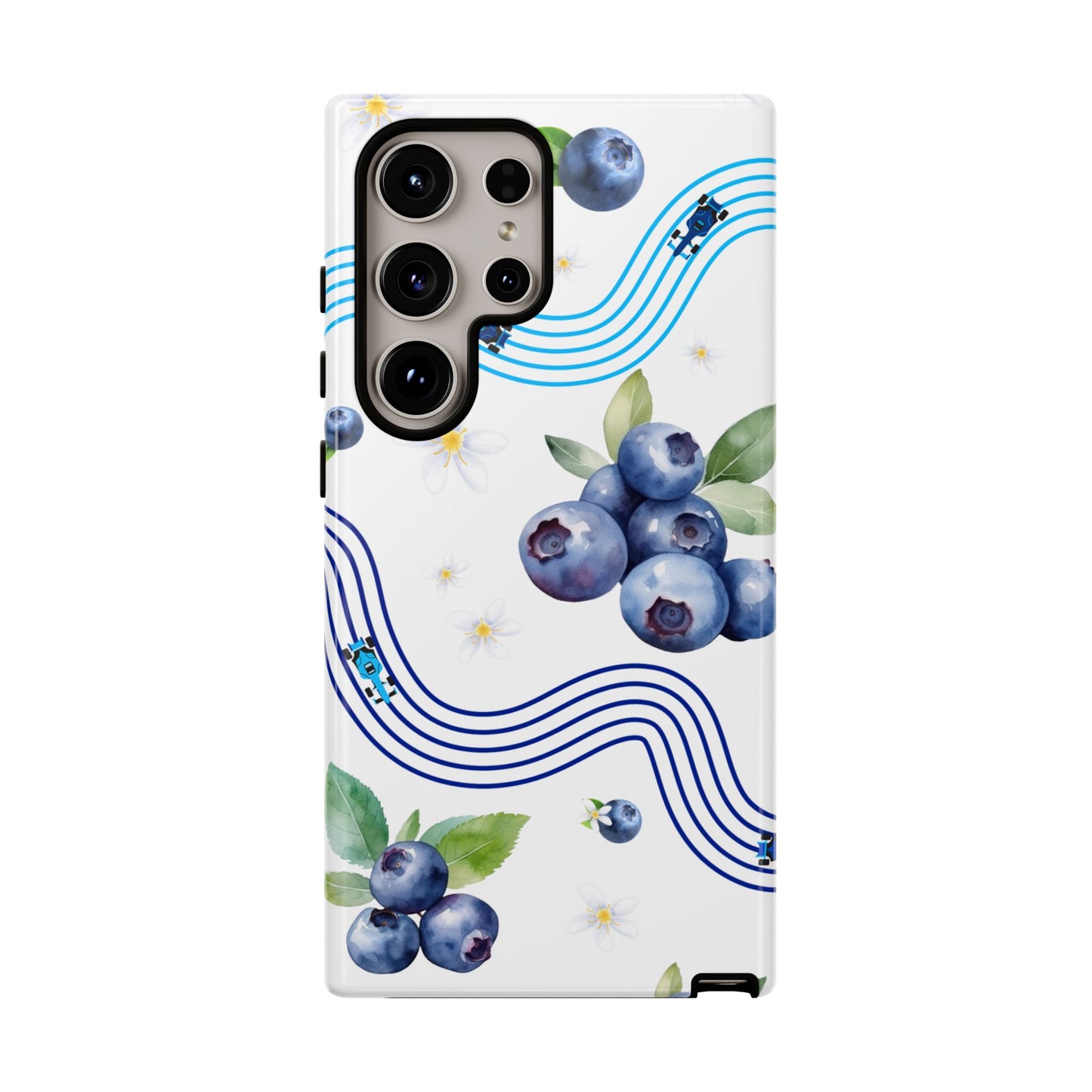 F1 Williams and Blueberries Phone Case, Trendy F1 Gift, Formula 1 Gift, Cute Fruit F1 Phone Case, Unique Phone Case