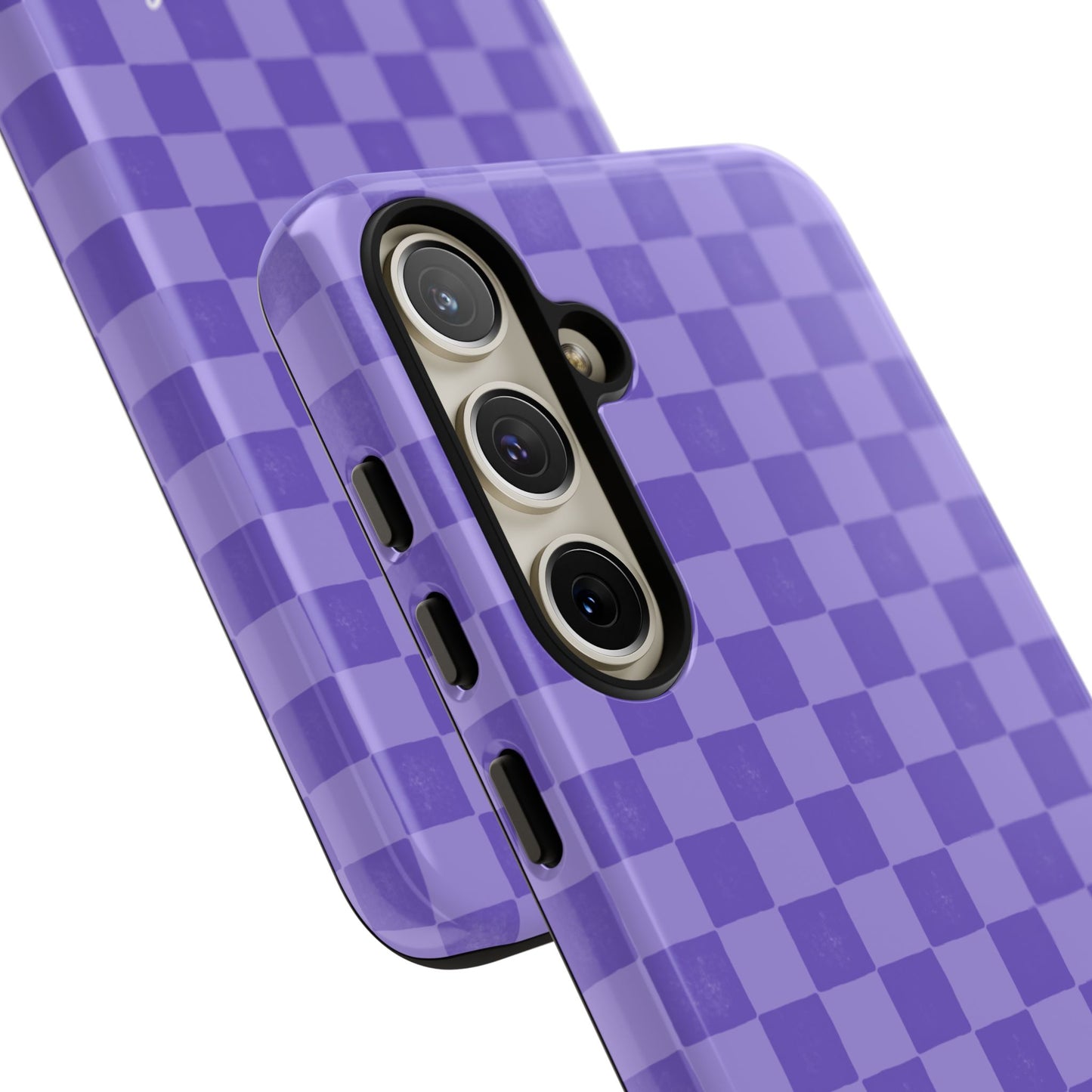 Simply Lovely Purple Checkered F1 Phone Case Design, Trendy F1 Gift, Formula 1 Gift, Cute F1 Phone Case